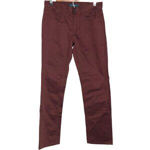 Perry Ellis Mens Slim Fit Maroon Pants 30x30 Cotton Blend Casual Wear